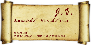 Januskó Viktória névjegykártya